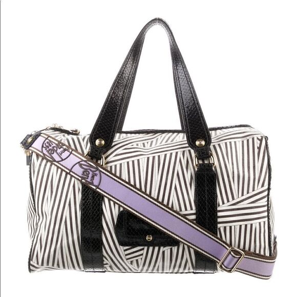 Henri Bendel Disturbed Stripe Medium Duffel - Picture 3 of 14